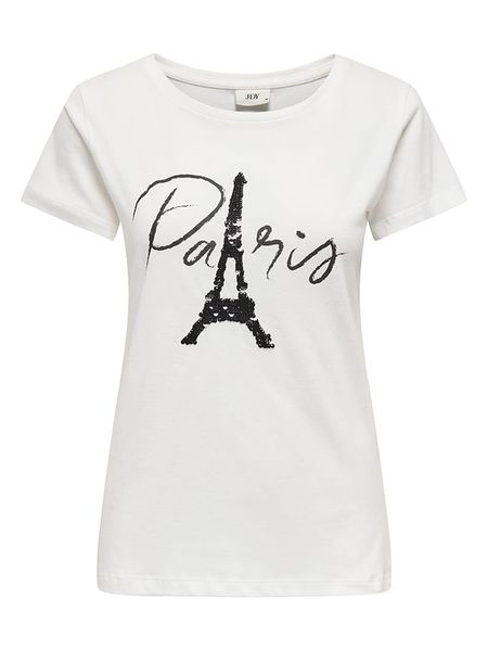 JDY Koszulka w kolorze białym rozmiar: XS. Białe koszulki damskie JDY, xs, bez wzorów, z bawełny, bez kołnierzyka, bez ramiączek. Za 39.58 zł.