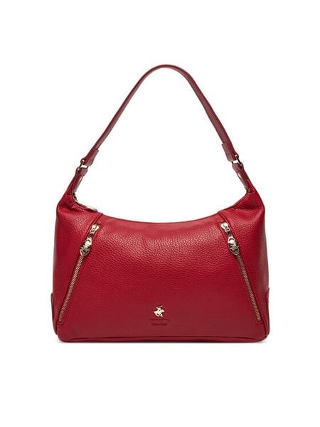 Beverly Hills Polo Club Torebka CEO-BHPC-C-003-08 Czerwony. Czerwone torebki klasyczne damskie Beverly Hills Polo Club, z materiału, bez dodatków. Za 229.99 zł.