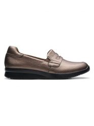 Clarks Skórzane mokasyny "Ellowyn Penny" w kolorze brązowym rozmiar: 40. Brązowe mokasyny damskie Clarks, bez obcasa. Za 140.53 zł.