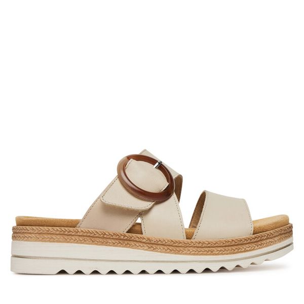 Klapki Remonte. Brązowe klapki damskie Remonte, bez wzorów, bez obcasa, bez zapięcia. Za 279.99 zł.