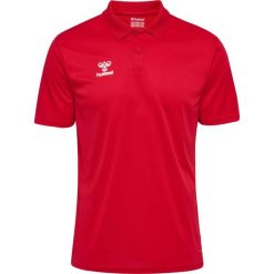 Koszulka poliestrowa sportowa Hummel Essential 24 Polo czerwona. Czerwone koszulki sportowe damskie Hummel, l, bez wzorów, bez ramiączek. Za 100.00 zł.