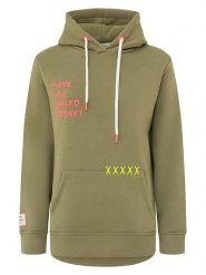 Zwillingsherz Bluza "Smile Cross" w kolorze khaki rozmiar: XXL. Brązowe bluzy damskie Zwillingsherz, xxl, bez wzorów, z kapturem. Za 195.45 zł.