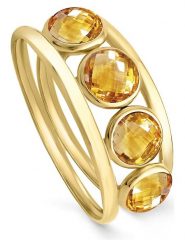 OR Carats Złoty pierścionek z cytrynem rozmiar: 58. Pomarańczowe pierścionki damskie OR Carats, z cytrynem, złote. Za 695.99 zł.