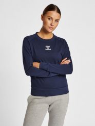 Bluza damska Hummel Icons. Niebieskie bluzy damskie Hummel, na wiosnę, s, bez wzorów, z bawełny, bez kaptura. Za 252.50 zł.