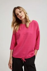 Bluza z rękawami 3/4. Bluzy damskie MOODO, l, bez wzorów, z elastanu, bez kaptura. W wyprzedaży za 49.99 zł.