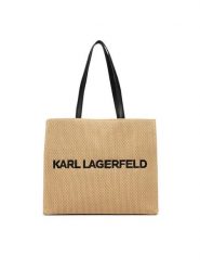 KARL LAGERFELD Torebka B3W46044 Beżowy. Brązowe shopper bag KARL LAGERFELD, bez wzorów, z materiału, bez dodatków. Za 649.99 zł.
