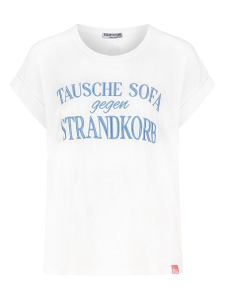 Eight2Nine Koszulka w kolorze białym rozmiar: L. Białe koszulki damskie Eight2Nine, l, bez wzorów, z bawełny, bez kołnierzyka, bez ramiączek. Za 43.99 zł.