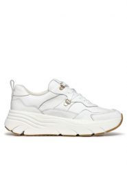 Geox Sneakersy D Diamanta D36UFE 00046 C1000 Biały. Białe obuwie sportowe damskie Geox, ze skóry, bez zapięcia. Za 479.99 zł.