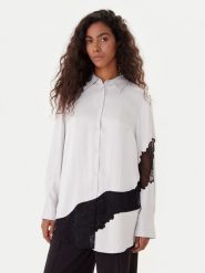 BOSS Koszula Belacey 50546595 Szary Regular Fit. Szare koszule damskie Boss, bez wzorów, z wiskozy, bez kołnierzyka, bez ramiączek. Za 819.99 zł.