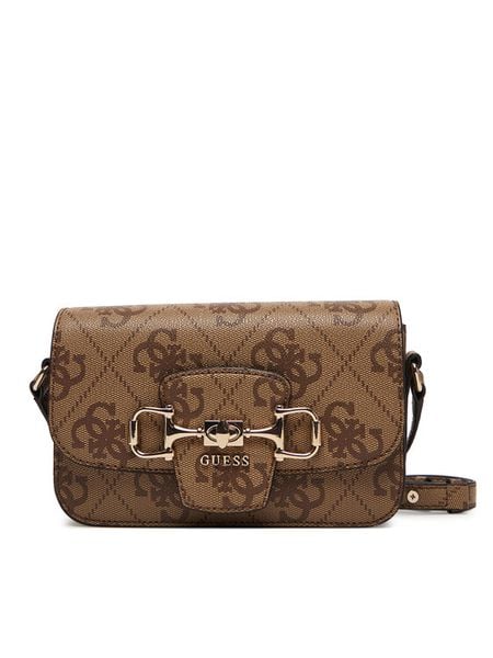 Guess Torebka Janie HWOS99 24210 Brązowy. Brązowe listonoszki damskie Guess, z aplikacjami, ze skóry, bez dodatków. Za 321.99 zł.