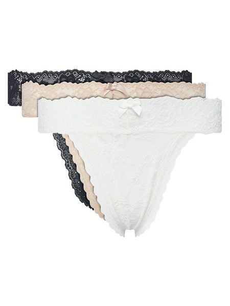 Hunkemöller Komplet stringów Madison 302719 Kolorowy. Komplety bielizny Hunkemöller, bez wzorów, z syntetyku. Za 59.99 zł.