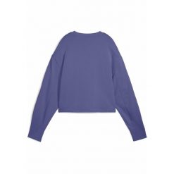 Damska bluza HER o luźnym kroju PUMA Blue Crystal. Niebieskie bluzy damskie Puma, xl, bez wzorów, prążkowane, bez kaptura. W wyprzedaży za 124.00 zł.