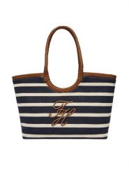 Tommy Hilfiger Torebka AW0AW18400 Granatowy. Niebieskie torebki klasyczne damskie Tommy Hilfiger, z materiału, bez dodatków. Za 749.99 zł.