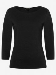 More & More Koszulka w kolorze czarnym rozmiar: 44. Czarne bluzki damskie More & More, bez wzorów, bez kołnierzyka, bez ramiączek. Za 110.81 zł.