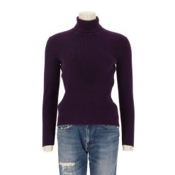 Second life - Damski fioletowy sweter - Stan bardzo dobry. Fioletowe golfy damskie Ralph Lauren, bez kołnierzyka. Za 127.76 zł.