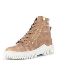 Gabor Skórzane sneakersy w kolorze jasnobrązowym rozmiar: 38. Brązowe obuwie sportowe damskie Gabor, za kostkę, bez zapięcia. Za 303.06 zł.