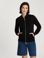 Cross Jeans Bluza w kolorze czarnym rozmiar: XL. Czarne bluzy damskie Cross Jeans, xl, bez wzorów, z bawełny, bez kaptura. Za 105.38 zł.