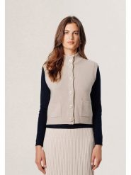 Rodier Kamizelka w kolorze beżowym rozmiar: M. Brązowe kamizelki damskie Rodier, m, bez wzorów, z wełny, bez kaptura. Za 252.99 zł.