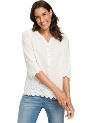 WITT WEIDEN Bluzka w kolorze białym rozmiar: 38. Białe bluzki damskie WITT WEIDEN, bez wzorów, z bawełny, bez kołnierzyka, bez ramiączek. Za 69.99 zł.