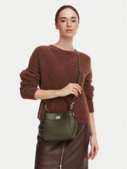 Calvin Klein Torebka Mix Media Crossbody LV04F3885G Zielony ciemny. Zielone torebki klasyczne damskie Calvin Klein, ze skóry, bez dodatków. Za 489.99 zł.