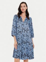 Karen by Simonsen Sukienka codzienna Nikole 10104917 Niebieski Relaxed Fit. Niebieskie sukienki damskie Karen by Simonsen, bez wzorów, z wiskozy, bez ramiączek. Za 479.99 zł.