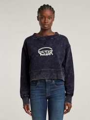 G-Star Bluza w kolorze granatowym rozmiar: XL. Niebieskie bluzy damskie G-Star, xl, bez wzorów, z bawełny, bez kaptura. Za 188.85 zł.