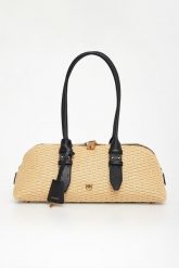 Torebka rattanowa Bowling Baguette Big PINKO. Torebki klasyczne damskie Pinko, bez dodatków. Za 1,619.00 zł.