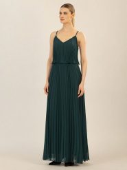 APART Sukienka w kolorze ciemnozielonym rozmiar: 46. Zielone sukienki damskie Apart, bez wzorów, bez ramiączek. Za 260.99 zł.