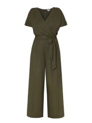 TATUUM Kombinezon "Koreki" w kolorze khaki rozmiar: M. Brązowe kombinezony damskie TATUUM, m, bez wzorów, z tkaniny, bez kołnierzyka, bez ramiączek. Za 275.40 zł.