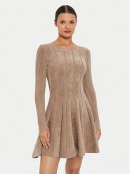 Marciano Guess Sukienka codzienna 4BGK43 5806Z Brązowy Regular Fit. Brązowe sukienki damskie Marciano Guess, z aplikacjami, z syntetyku, bez ramiączek. Za 1,199.00 zł.