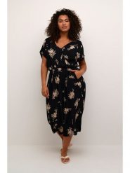 KAFFE curve Sukienka w kolorze czarnym rozmiar: 44. Czarne sukienki damskie KAFFE curve, bez wzorów, z wiskozy, bez ramiączek. Za 134.85 zł.