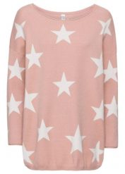 Sweter oversize z miękkiej mieszanki wiskozy. Czerwone swetry klasyczne damskie bonprix, z dzianiny, bez kołnierzyka. Za 124.99 zł.