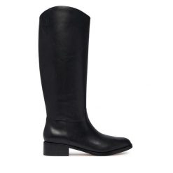 Kozaki LAUREN RALPH LAUREN. Czarne kozaki damskie Lauren Ralph Lauren, bez obcasa, na płaskiej podeszwie, bez zapięcia. Za 1,599.00 zł.