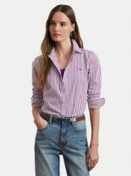 LAUREN RALPH LAUREN Koszula 200970764001 Fioletowy Classic Fit. Fioletowe koszule damskie Lauren Ralph Lauren, s, bez wzorów, z bawełny, bez kołnierzyka, bez ramiączek. Za 599.99 zł.