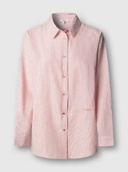 Pepe Jeans Koszula "Bernany" w kolorze jasnoróżowo-białym rozmiar: XS. Białe koszule damskie Pepe Jeans, xs, bez wzorów, z jeansu, bez kołnierzyka, bez ramiączek. Za 173.99 zł.