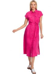 Heine Lniana sukienka w kolorze różowym rozmiar: 50. Różowe sukienki damskie Heine, bez wzorów, z tkaniny, bez ramiączek. Za 125.85 zł.