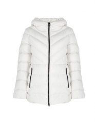 Geox Kurtka "Spherica" | W2628P T2506 | Kobieta | Biały. Białe kurtki damskie Geox, bez wzorów, z poliesteru, z kapturem. W wyprzedaży za 589.00 zł.