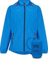 Mac in a Sac - Płaszcz przeciwdeszczowy - Ocean Blue. Niebieskie płaszcze damskie Mac In A Sac, l, bez wzorów, z materiału, bez kaptura. Za 306.00 zł.