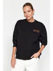 Trendyol Bluza w kolorze czarnym rozmiar: S. Czarne bluzy damskie Trendyol, s, bez wzorów, z bawełny, bez kaptura. Za 87.19 zł.