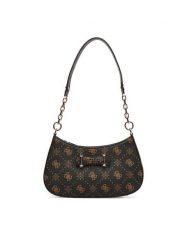 Guess Torebka Carrie Logo HWGP98 98180 Brązowy. Brązowe torebki klasyczne damskie Guess, ze skóry, bez dodatków. Za 549.99 zł.