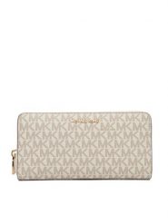 MICHAEL Michael Kors Portfel Jet Set 32F5GJ6T7B Kremowy. Białe portfele damskie MICHAEL Michael Kors, bez wzorów, ze skóry. Za 589.99 zł.