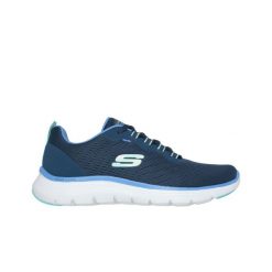 Buty damskie SKECHERS Flex Appeal 5.0 New Path. Niebieskie obuwie sportowe damskie Skechers, bez zapięcia, do biegania. Za 259.99 zł.