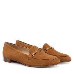 Półbuty HÖGL. Brązowe półbuty damskie Högl, bez wzorów, bez obcasa, na obcasie, bez zapięcia. Za 799.99 zł.