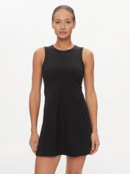 DKNY Sport Sukienka letnia DP2D4754 Czarny Slim Fit. Czarne sukienki damskie DKNY Sport, bez wzorów, z syntetyku, sportowe, bez ramiączek. Za 609.99 zł.
