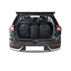 Torby Do Bagażnika Kia Niro 2016-2022 3Szt Kjust. Czarne torby podróżne KJUST, bez wzorów. Za 940.00 zł.