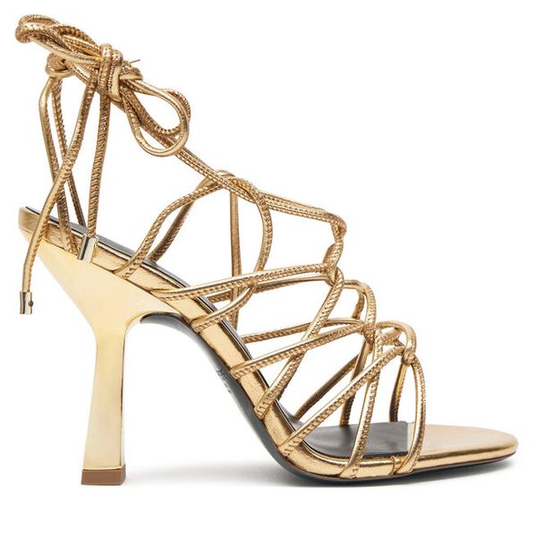 Sandały Patrizia Pepe. Żółte sandały damskie Patrizia Pepe, bez wzorów, bez obcasa, na słupku, bez zapięcia. Za 1,699.00 zł.