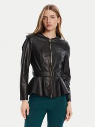 Rinascimento Kurtka z imitacji skóry CFC0125192003 Czarny Slim Fit. Czarne kurtki damskie Rinascimento, s, bez wzorów, ze skóry, bez kaptura. Za 539.99 zł.