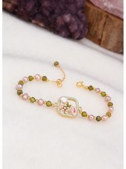 L'Atelier de Gaia Pozłacana bransoletka z perłami rozmiar: onesize. Różowe bransoletki damskie L'Atelier de Gaia, pozłacane. Za 69.99 zł.