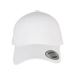 Czapka typu snapback Flexfit Classic. Białe czapki z daszkiem damskie FLEXFIT, bez wzorów, z materiału. Za 67.65 zł.