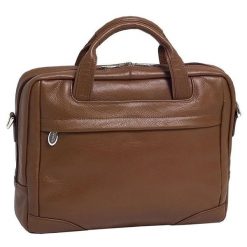 Torba skórzana unisex McKlein Bridgeport aktówka na laptopa 17 A4 brązowa. Brązowe aktówki damskie bez wzorów. Za 799.00 zł.